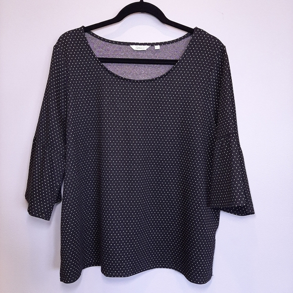 REITMANS Dotted Bell Sleeve Boxy Boat Neck Top - Picture 9 of 11